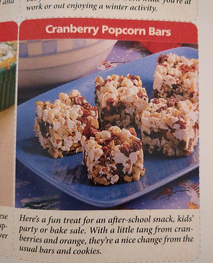 Cranberry Popcorn Bars