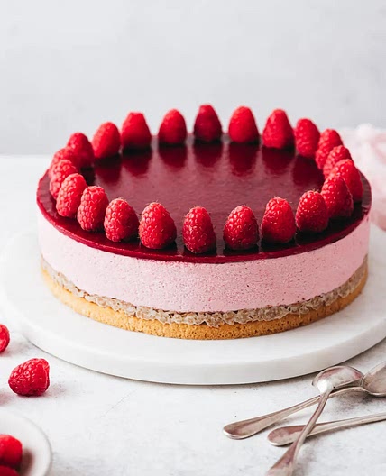 Bavarois framboises-spéculoos