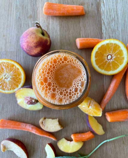 Peach Carrot Orange juice boost you immunity 