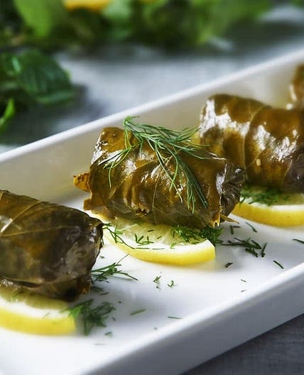 Dolmades, Greek Stuffed Grape Leaves