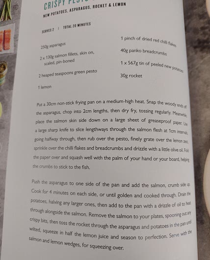 Crispy pesto salmon Jamie Oliver one