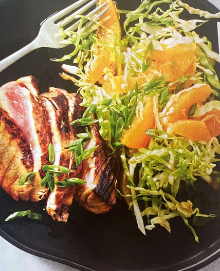Seared Tuna Steaks with Citrus Slaw