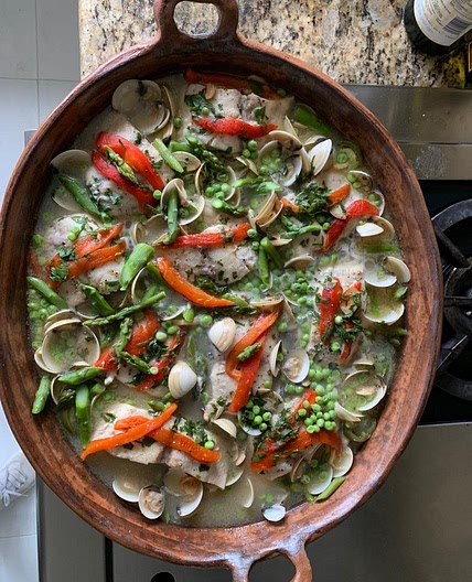 Cazuela de pescado en salsa verde 