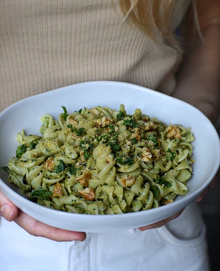 Kale + Walnut Pesto Pasta