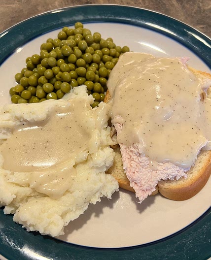 Dave's Hot Turkey Sandwich, Gravy and Mashed Potatoes