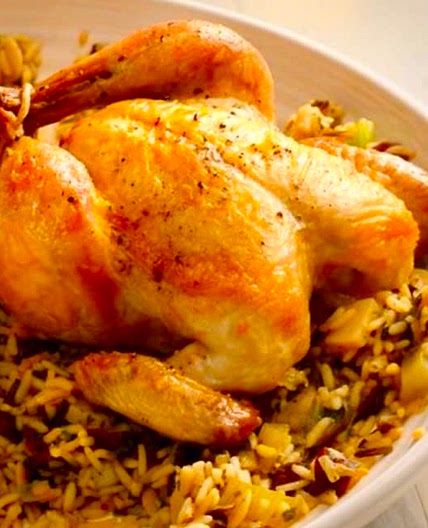 Djej Mahshi (﻿Stuffed Chicken with Rice)