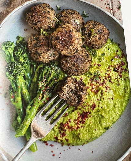 Quinoa and kale falafels