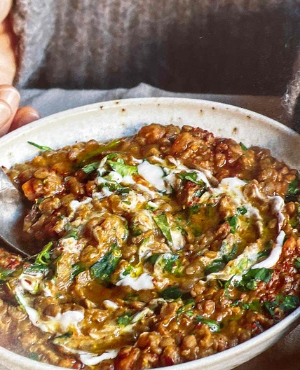 Moroccan - inspired lentil and carrot soup