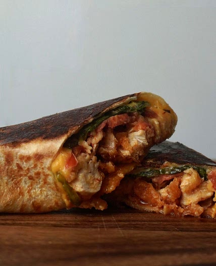 Buffalo chicken burrito