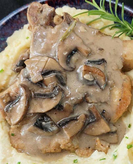 Instant Pot Pork Loin Chops With Mushroom gravy
