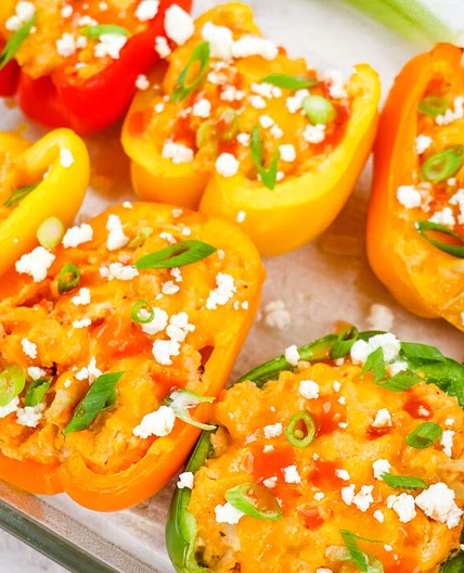 Buffalo Chicken Stuffed Peppers