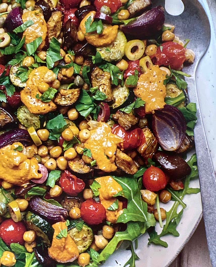 Red Pesto Traybake Veg Salad