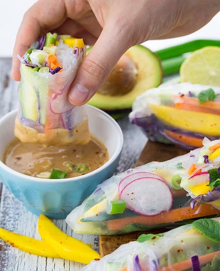 Rice Paper Rolls with Mango
