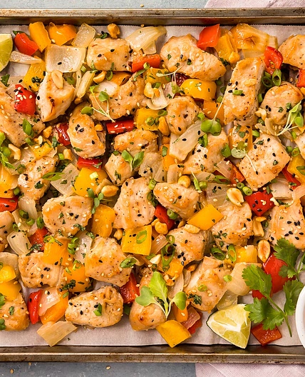 Thai Peanut Chicken with Onions & Peppers