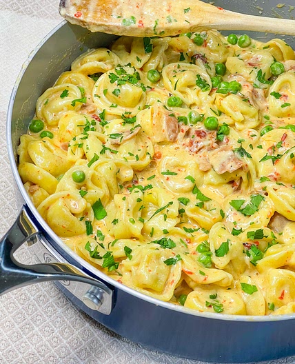 Prosciutto and Peas Tortellini 
