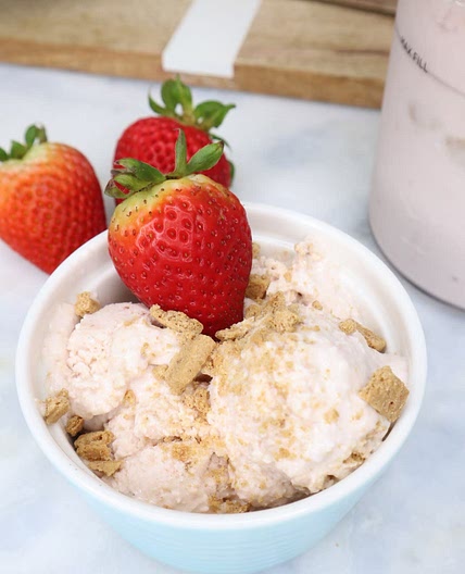 Strawberry Cheesecake Cottage Cheese Protein Ice Cream