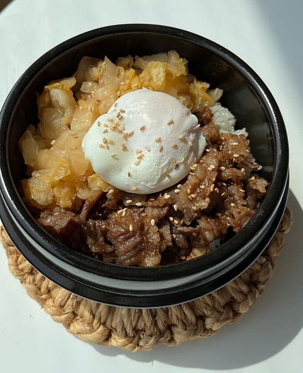 Kimchi chadol dolsot rice (with poached egg)