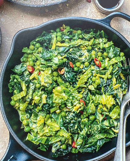 Curried greens