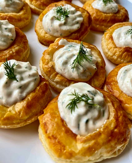 Smoked Salmon Mousse Puffs 