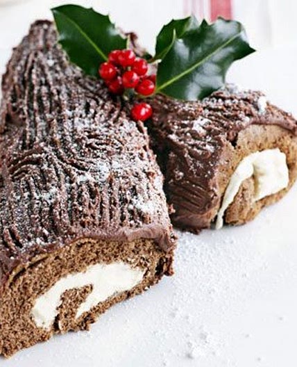 Chocolate yule log