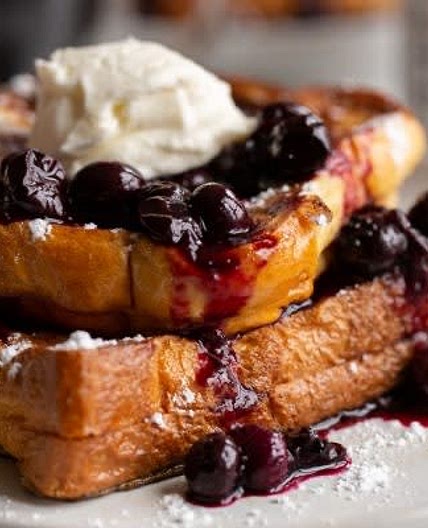 Blueberry Cream Cheese Stuffed French Toast
