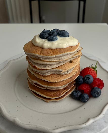 Protein Blueberry Pancakes gluten-free 