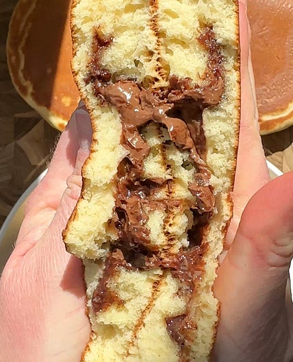 Nutella Stuffed Pancakes- Soufflé Style Pancakes
