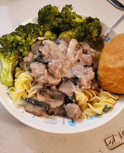 Turkey and Portobello Stroganoff