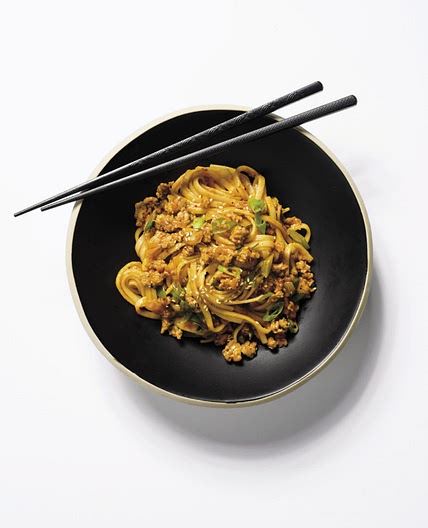 Stir-Fry Noodles w/ Kimchi & Pork