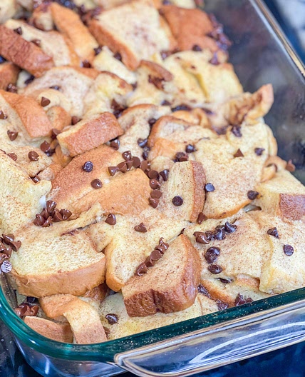 Chocolate Chip French Toast Casserole 