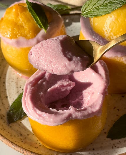 Vegan Lemon Lavender Ice Cream