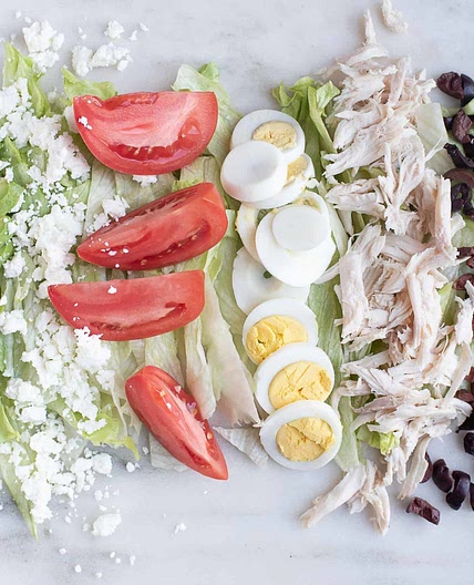 Family-Stlye cobb salad (Solidstarts)