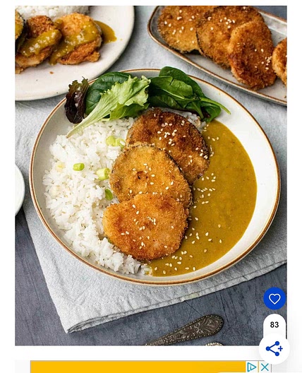 Aubergine katsu curry