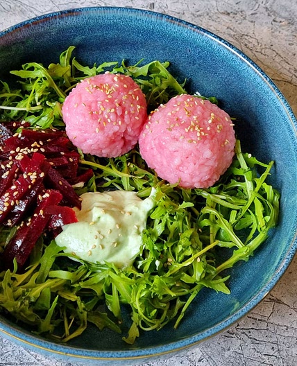 Rote-Bete-Balls mit Rucola