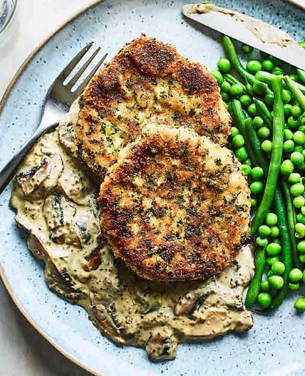 Lemon and herb pork schnitzel