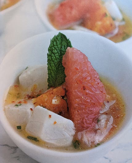Ceviche de Bar aux Notes d'Agrumes en Verrines