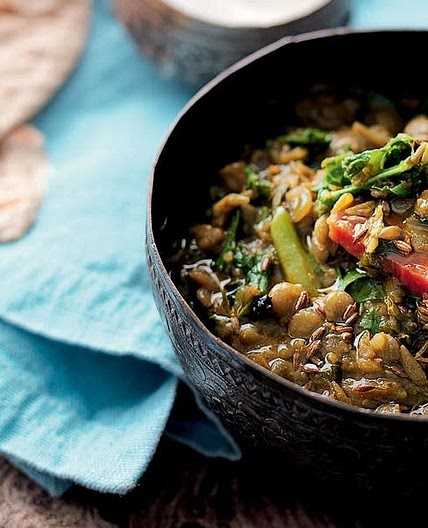Green Lentil Curry with Kale