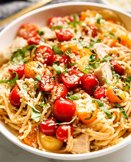 Cherry Tomato Pasta with Chicken