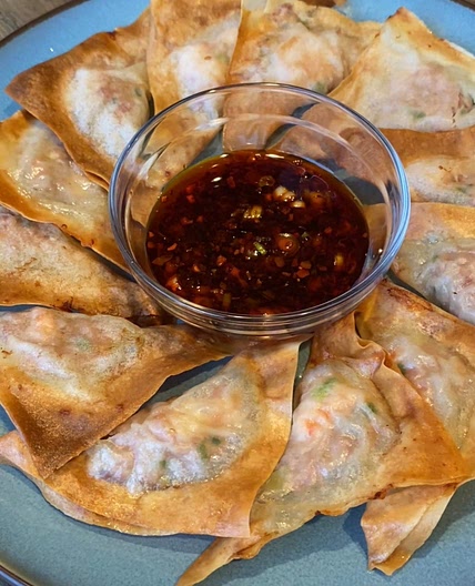 Air fryer crispy dumplings 