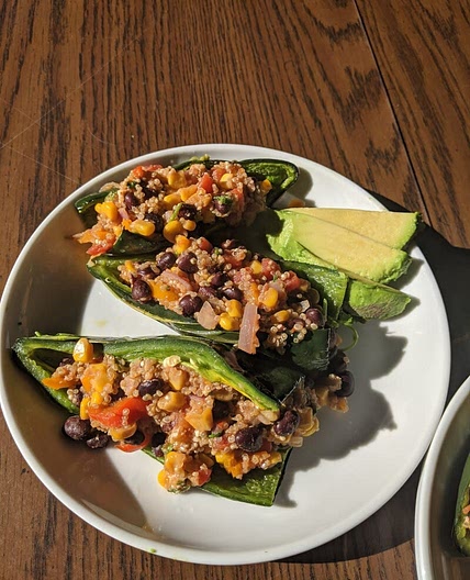 Quinoa Stuffed Poblanos