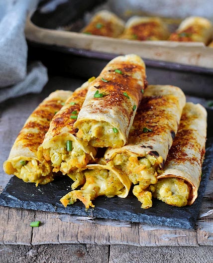 Vegan Baked Taquitos