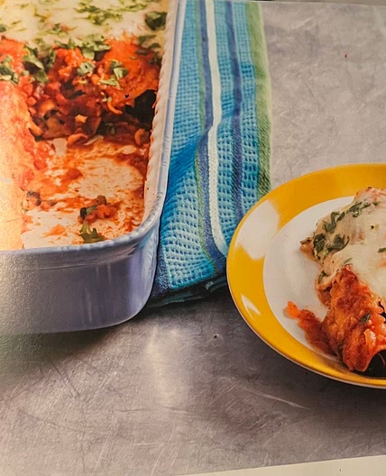 Bean, Cheese, and Spinach Enchiladas