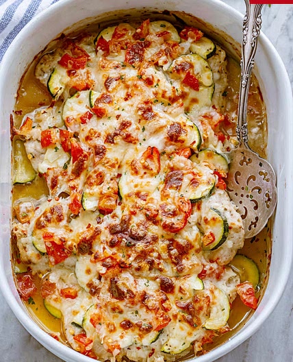 MEDITERRANEAN CHICKEN ZUCCHINI BAKE