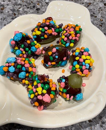 Candied grapes