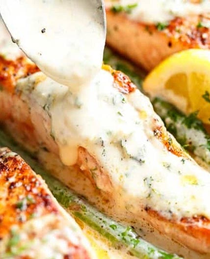 Creamy lemon Dijon salmon