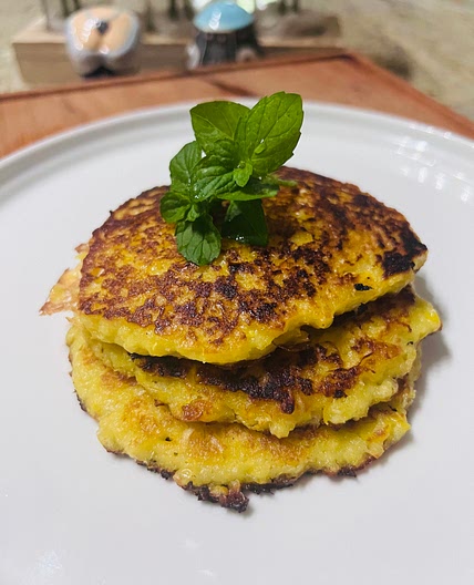 Chinese Pan Fried Corn Cake | 玉米粑粑