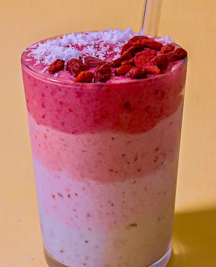 Pink Ombre Layered Smoothie