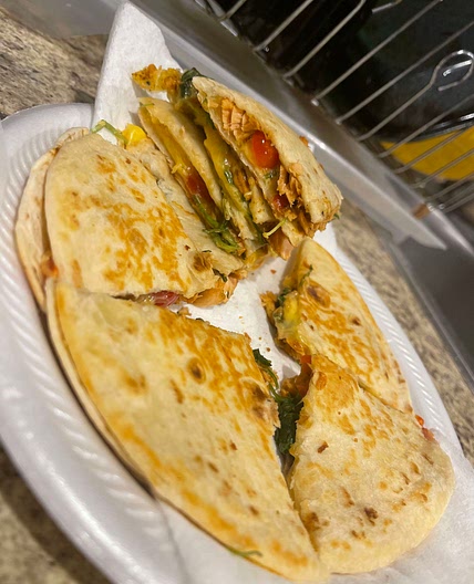 Salmon quesadillas 
