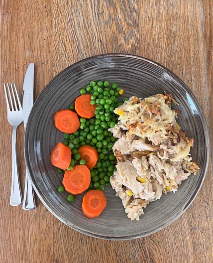 Healthy Chicken Pasta Bake with Puree White Bean Sauce