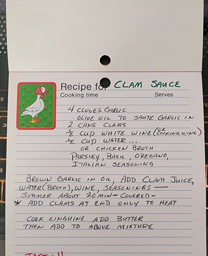 Clam sauce